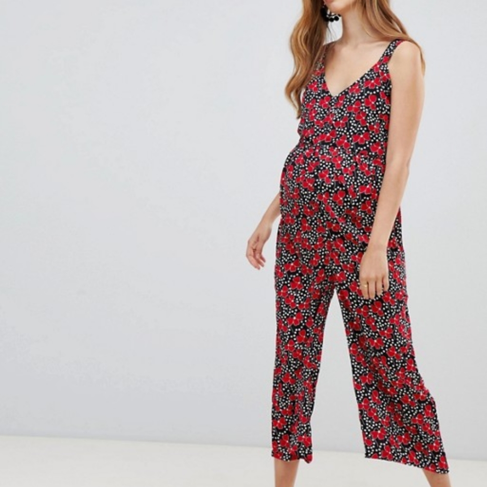 Glamorous bloom maternity jumpsuit